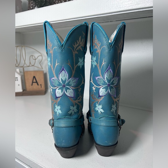 Durango Women’s Turquoise Harness Western Boots 6.5M Floral Embroidered Cowgirl - Picture 5 of 8
